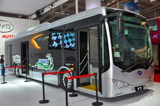 BYD’s K9 EV fixed route bus.