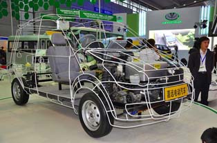 Skeleton model of an EV by Nanjing Jiayuan.