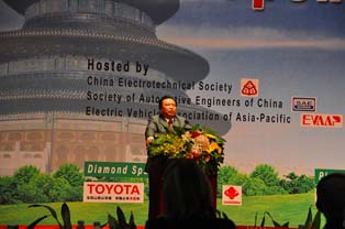 Thunder Sky Group Chairman Zhong Xinjia. Promoted the group’s lithium-ion technology allowing 1,200kW/kg.