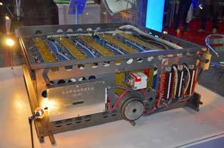 Inverter for EV fixed route bus use displayed by Huizhou EPower Electronic.