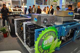 Lithium-ion battery pack of Yintong Bus.