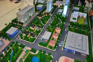 Model eco city concept displayed by Wonder Group.