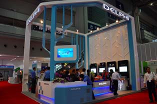 Delphi’s booth.