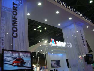Mando’s booth focusing on comfort and safety
