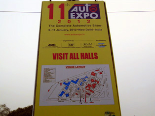 Information Board of Auto Expo 2012