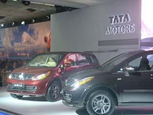 Tata Motors Aria (World Premiere) to be launched in 2010. It competes against the Toyota Innova and Mahindra Xylo.
