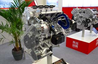 Great Wall showcased 4-cylinder gasoline engine GW4G13 (Euro5 compliant).