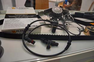 Replacement timing belt displayed by FLENNOR
