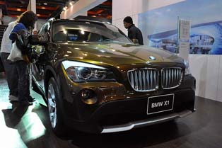 The BMW X1 drew strong interest from the young generation of visitors